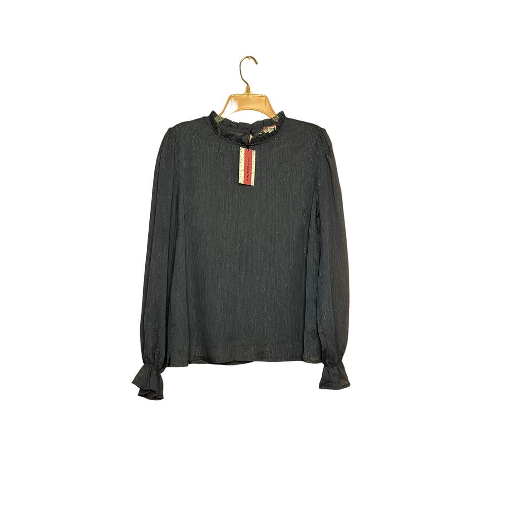 Andree by unit Dream Of The Day Charcoal Gray Blouse size Small